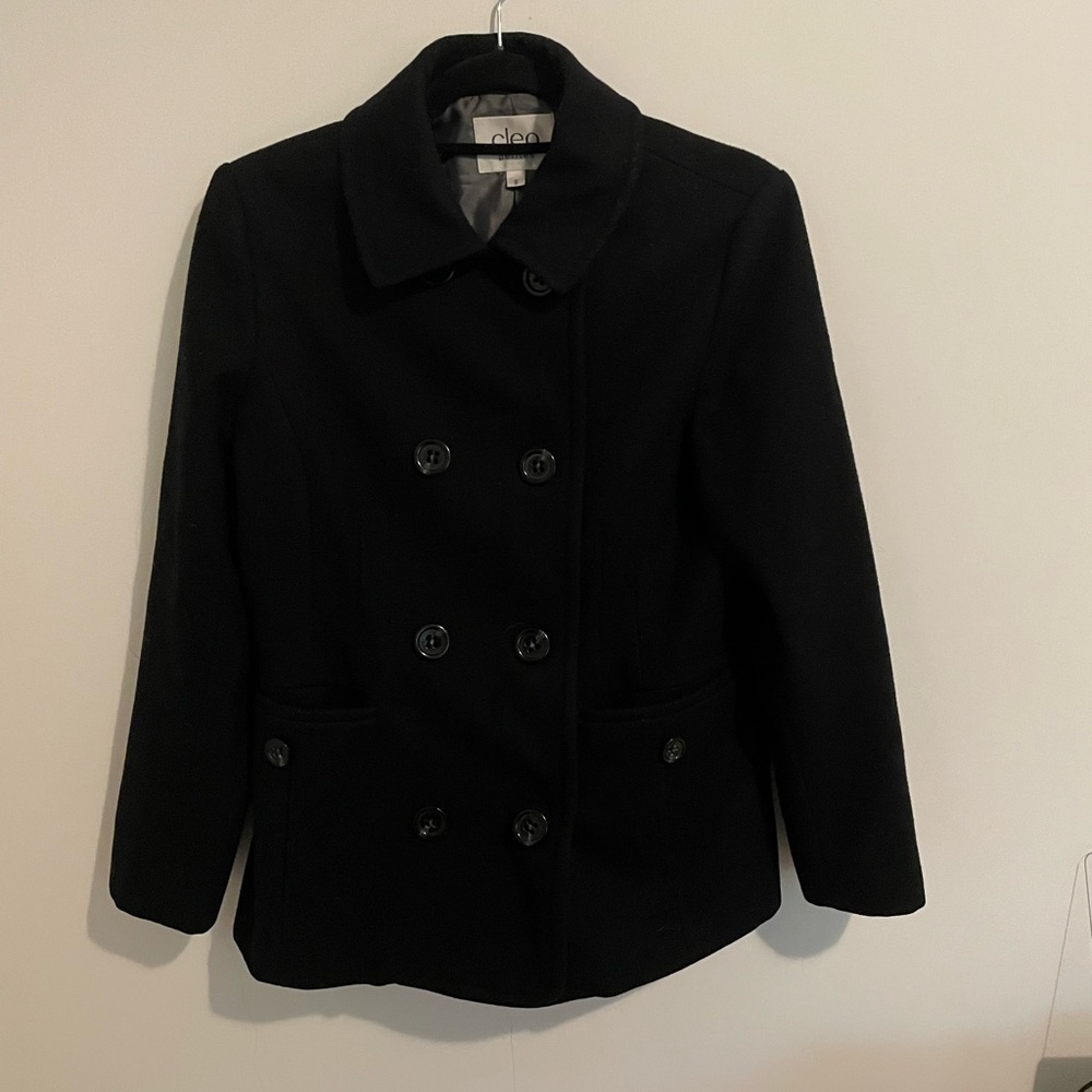 Classic Wool Black Pea Coat